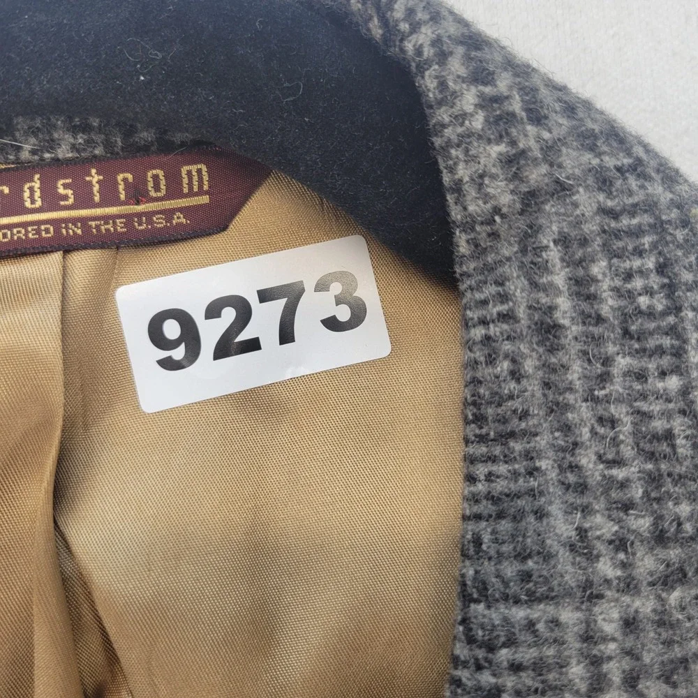 Nordstrom Sport Coat Mens Gray Glen Plaid 100% Camel Hair Blazer USA Made